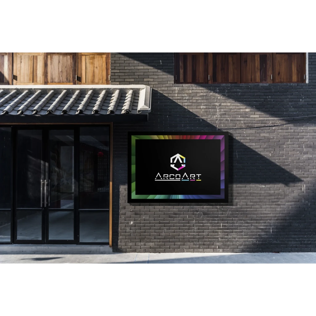 Estacionamiento - Mockup Letrero Bastidor En Pared Scaled - Arco Art