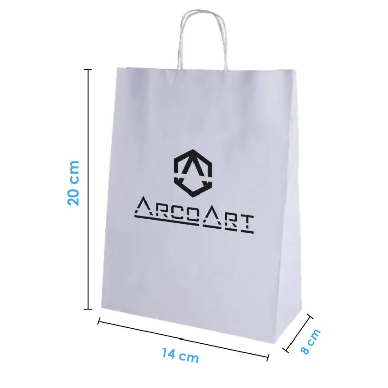 Bolsa de Papel Blanca 14x20x8
