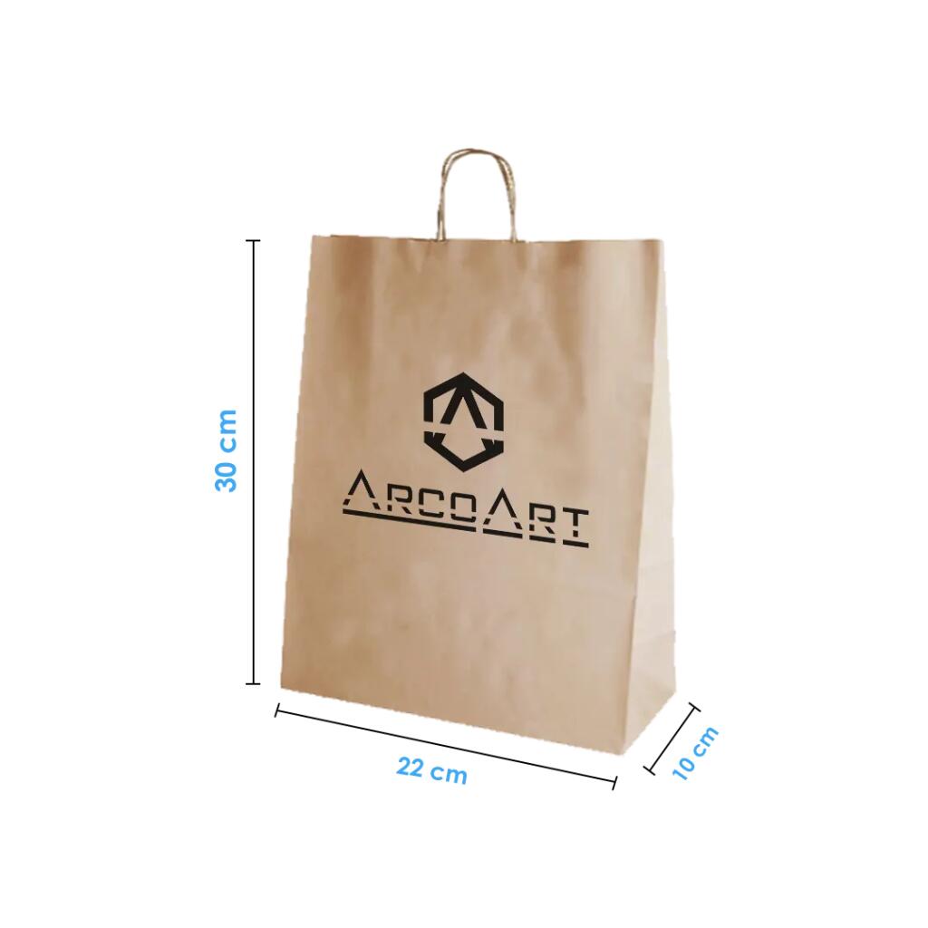 Bolsa De Papel Kraft 22X30X10