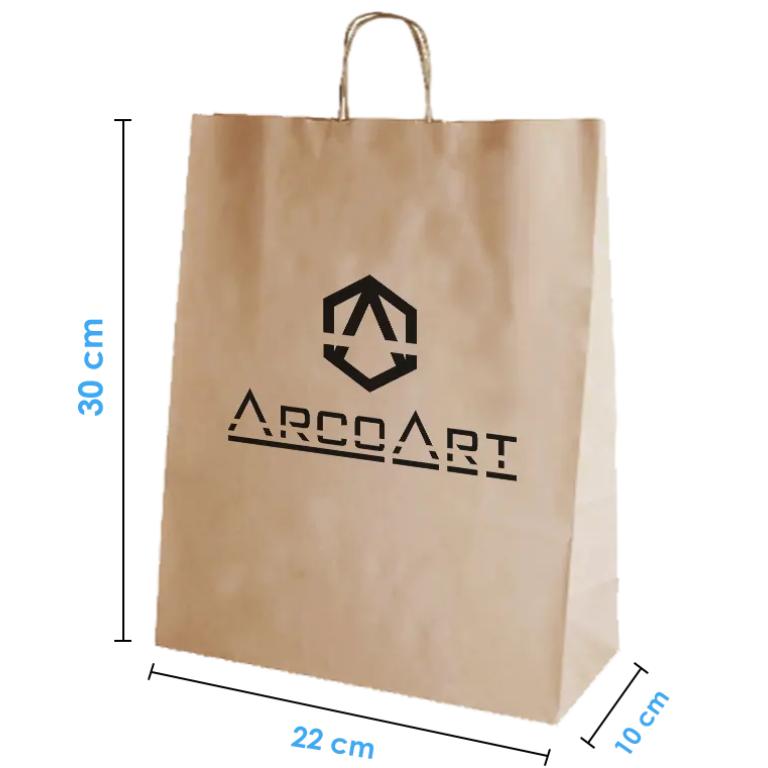 Bolsa de Papel Kraft 22x30x10