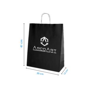 Bolsa de Papel Negra 30x41x12