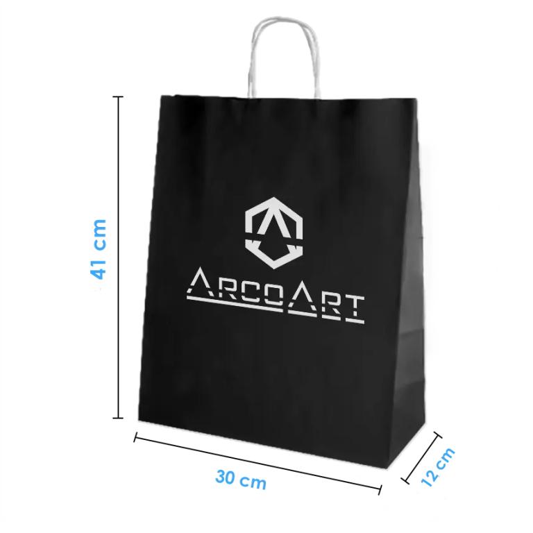 Bolsa de Papel Negra 30x41x12