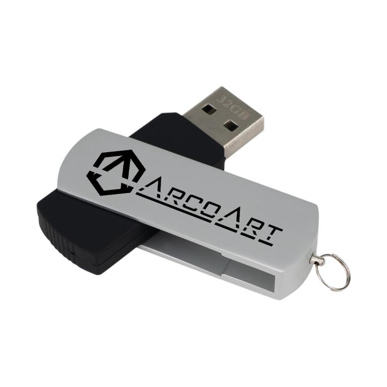 Pendrive Giratorio - Gris