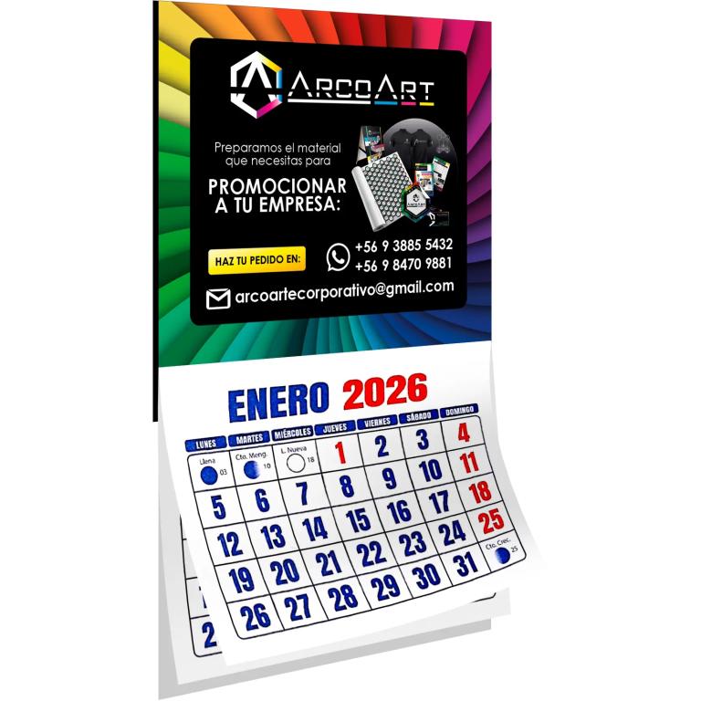 Calendario magnético para refri