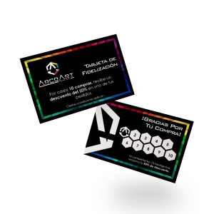 Tarjeta de Fidelización dos caras