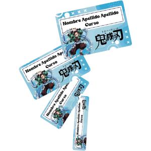 Pack Stickers Escolares Tanjiro Demon Slayer