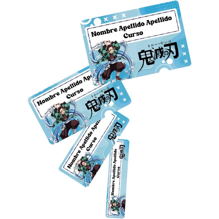 Pack Stickers Escolares Tanjiro Demon Slayer