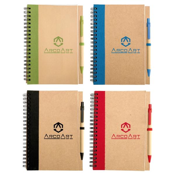 Libreta Ecológica 1/2 Oficio Colores Rojo Azul Verde Negro