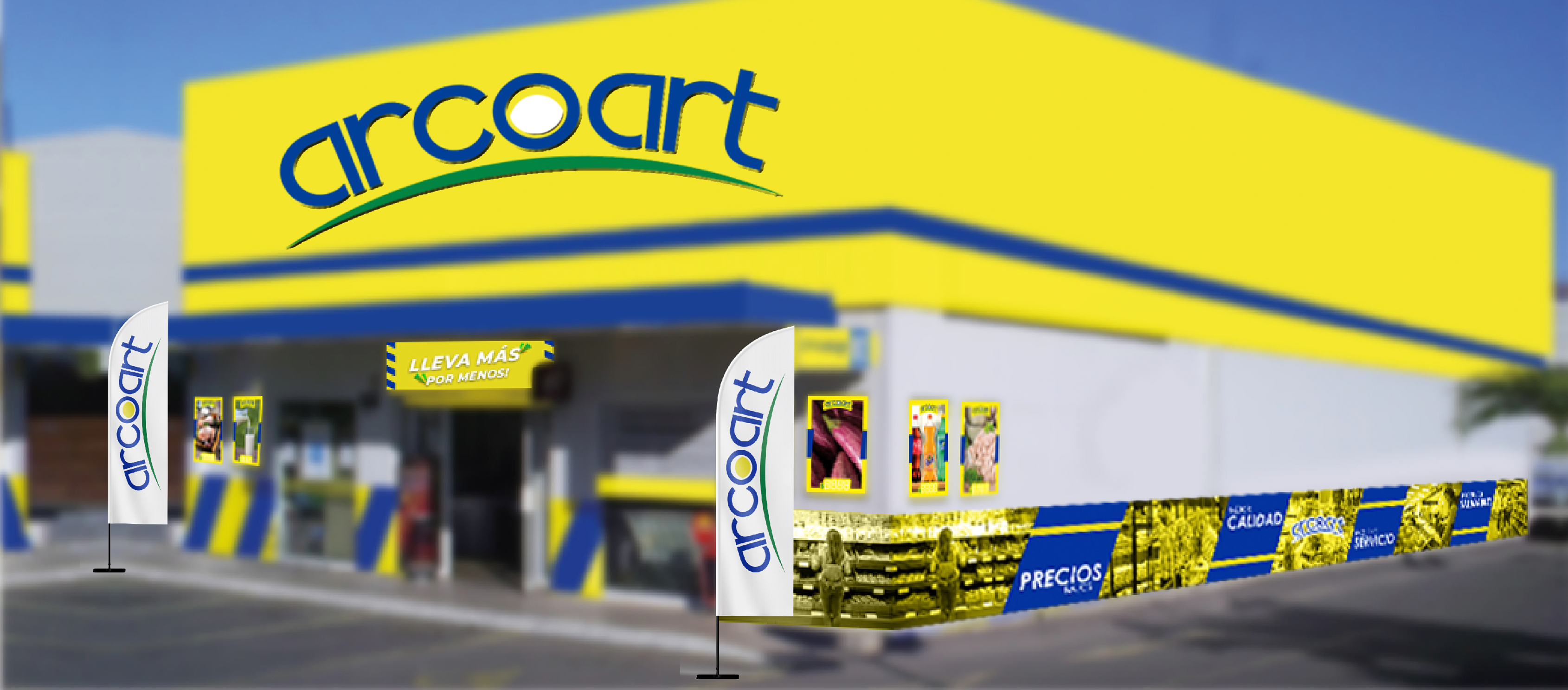 Supermercado - Fachada Supermercado - Arco Art