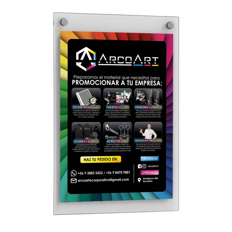 Portagraficas Acrilico Muro