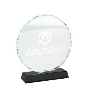 Trofeo Galvano redondo de Cristal